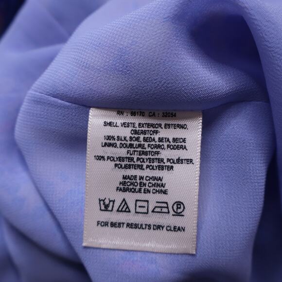 MAEVE Waimea Silk Printed Maxi Skirt Purple Blue High Slit Boho Women's S - Picture 9 of 9